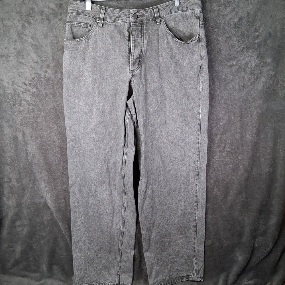 Nike Air Jordan 5 Pockets Heavyweight Jeans Men's 34x34 Gray Relaxed Button Fly